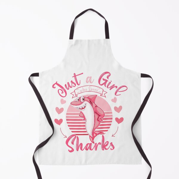 Item preview, Just a Girl Who Loves Sharks Funny Retro Women & Kids Sharks designed and sold by Usoubmaster.