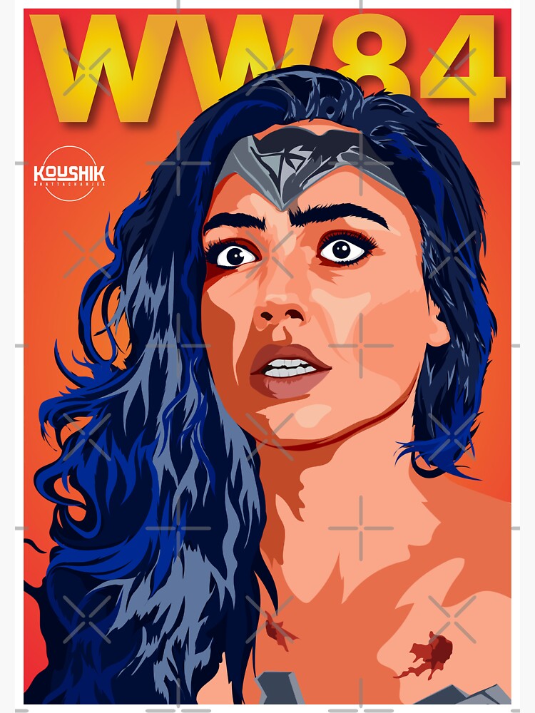 "Wonder Women 1984 Vector Illustration" Sticker For Sale By Koushik007 ...