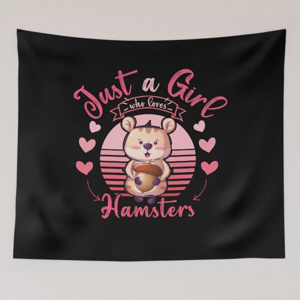 Item preview, Just a Girl Who Loves Hamsters Funny Retro Women & Kids Hamster Gift designed and sold by Usoubmaster.