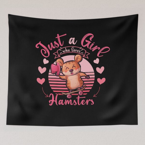Item preview, Just a Girl Who Loves Hamsters Funny Retro Women & Kids Hamster Gift designed and sold by Usoubmaster.
