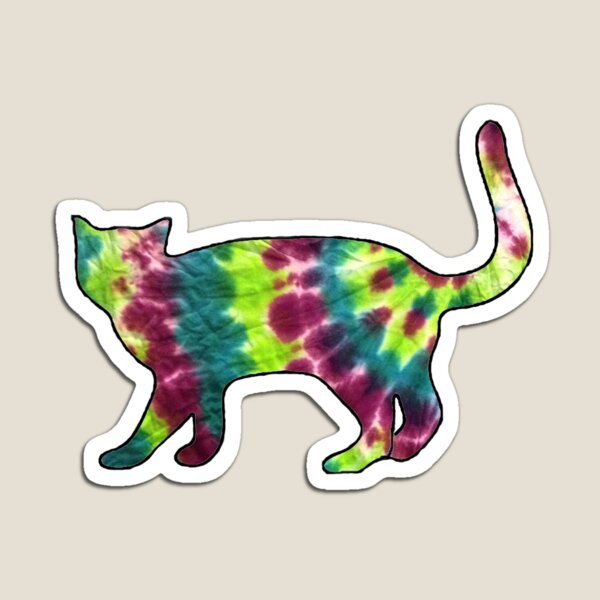 Item preview, Tye Dye Cat Sticker designed and sold by Katherine Cardone.