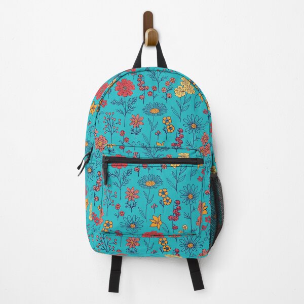 Item preview, Vibrant Turquoise, Red & Orange Floral designed and sold by somecallmebeth.