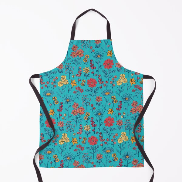 Item preview, Vibrant Turquoise, Red & Orange Floral designed and sold by somecallmebeth.