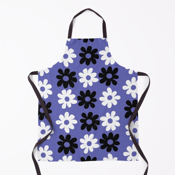 Item preview, Black and white flowers purple blue background designed and sold by DemonicGloom.