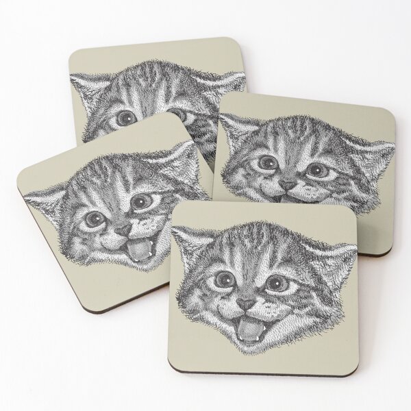 Item preview, Gray kitty drawing portrait designed and sold by NoahDea.