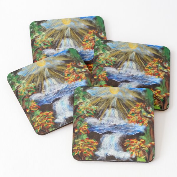 Item preview, waterfalls in the heart of the mountains designed and sold by FLEURDELAINE04.