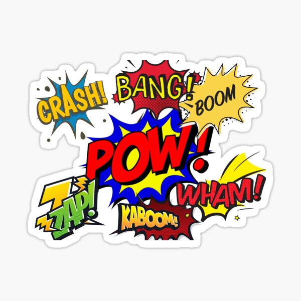 Dessin animé bande dessinée rétro pop culture art bang bam boom' Autocollant