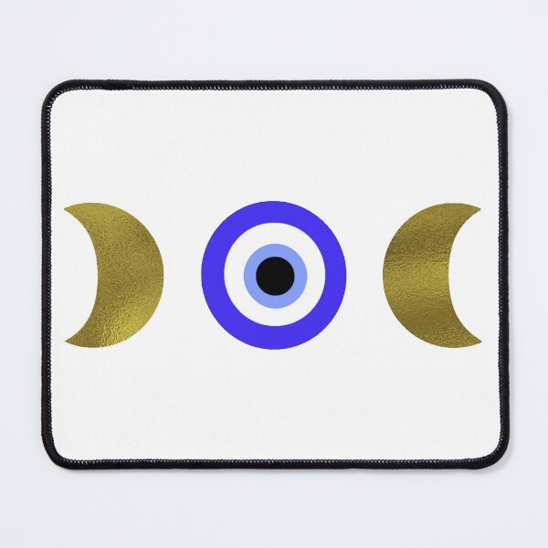 Item preview, Evil eye protection and golden moon phases designed and sold by YiskaStore.