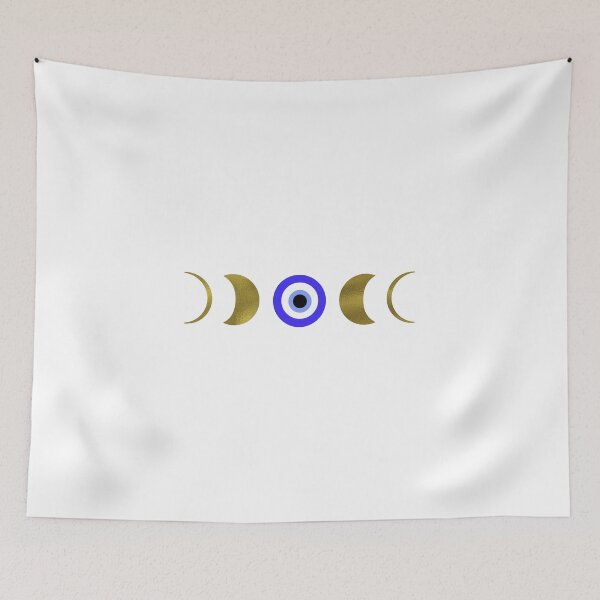 Item preview, Evil eye protection and golden moon phases designed and sold by YiskaStore.