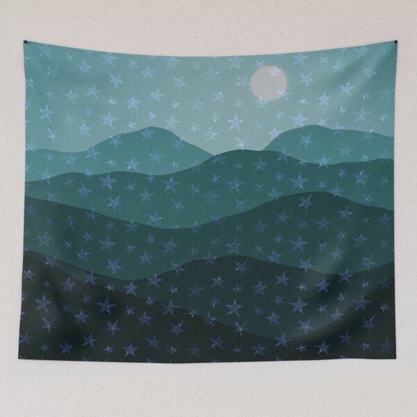 Item preview, Green Mountain Starry Majesty Abstract designed and sold by SeaChangeDesign.