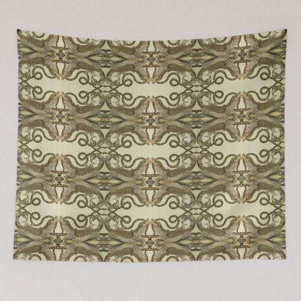 Item preview, Crocodile battles snake pattern designed and sold by aapshop.