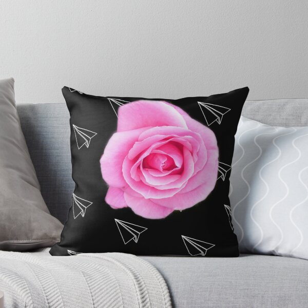 Item preview, Hot pink rose  and paper plane print designed and sold by DemonicGloom.