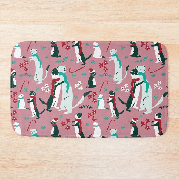 Item preview, Mustelid Christmas Weasel Hugs pink designed and sold by belettelepink.