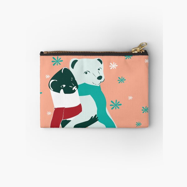 Item preview, Mustelid Christmas Weasel Hugs salmon designed and sold by belettelepink.