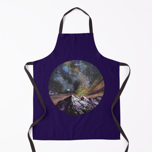 Item preview, Night Milky Way and Snowy Mountains Acrylic Painting designed and sold by Arteaventura.