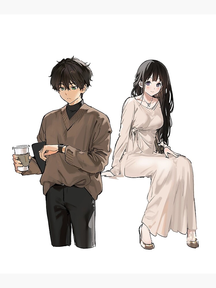 Anime Couple Greeting Cards for Sale