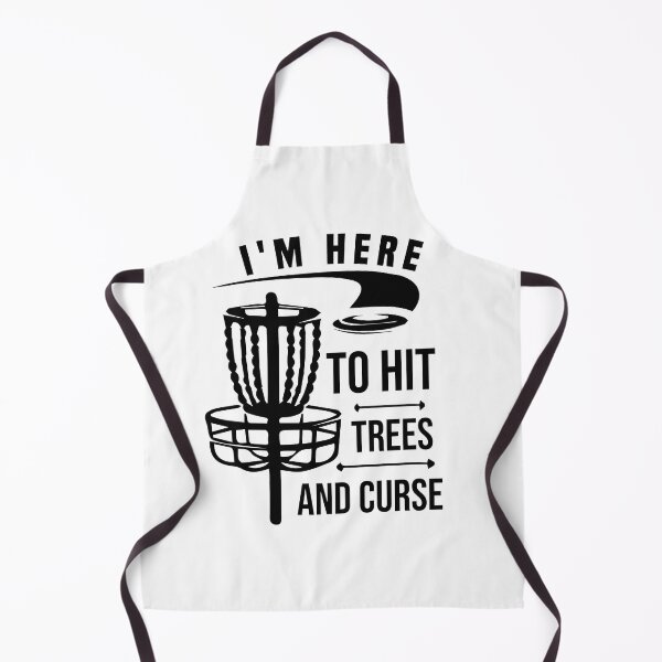 Item preview, I'm here to Hit Trees and Curse funny disc golf frisbee quotes designed and sold by Shorim.