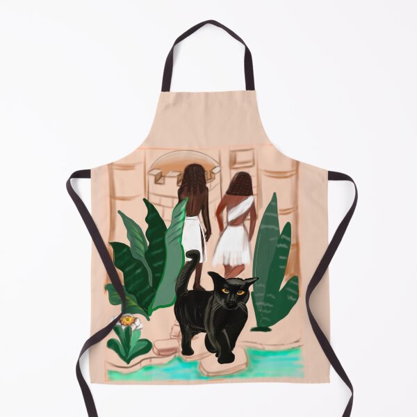 Item preview, Egyptian “Black cat” at the spa. Cat themed gifts for women, men and children who love egypt designed and sold by Artonmytee.