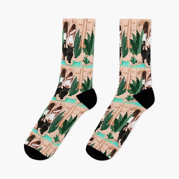 Item preview, Egyptian “Black cat” at the spa. Cat themed gifts for women, men and children who love egypt designed and sold by Artonmytee.