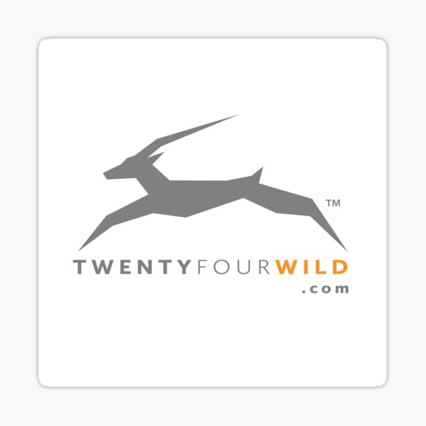 Sprinting Gazelle Logo | Twenty Four Wild Sticker