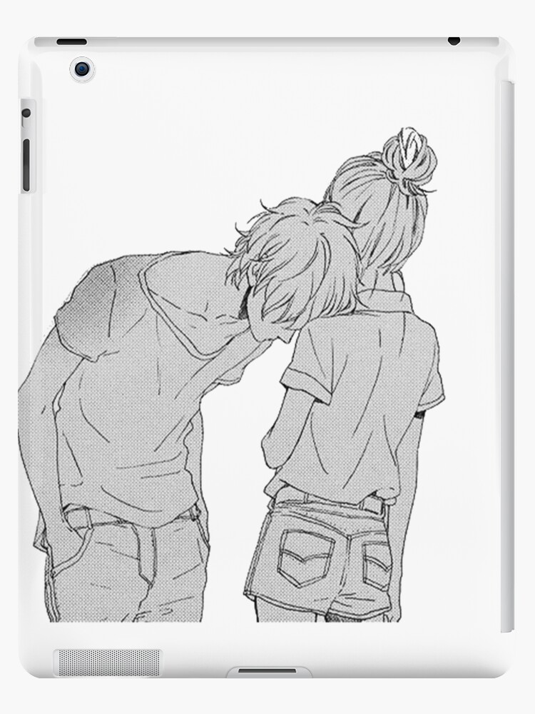 Cute anime couple kiss Art Board Print for Sale by SADDESTONE