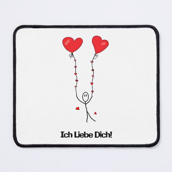 Item preview, Little Men with Two balloons - "Ich Liebe Dich!" designed and sold by MC Art Studio.