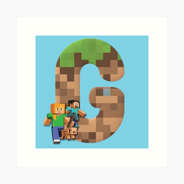 pixel letter art prints redbubble