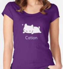 Funny Cat T-shirt for Science Lovers Women's Fitted Scoop T-Shirt