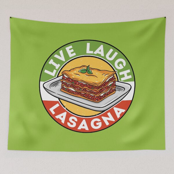 Item preview, Live laugh lasagna Italia sticker designed and sold by Svinil.