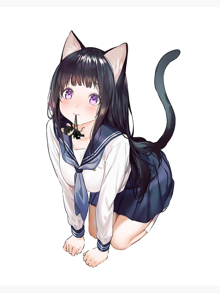 Cute aesthetic anime profile picture with a catgirl, anime profile