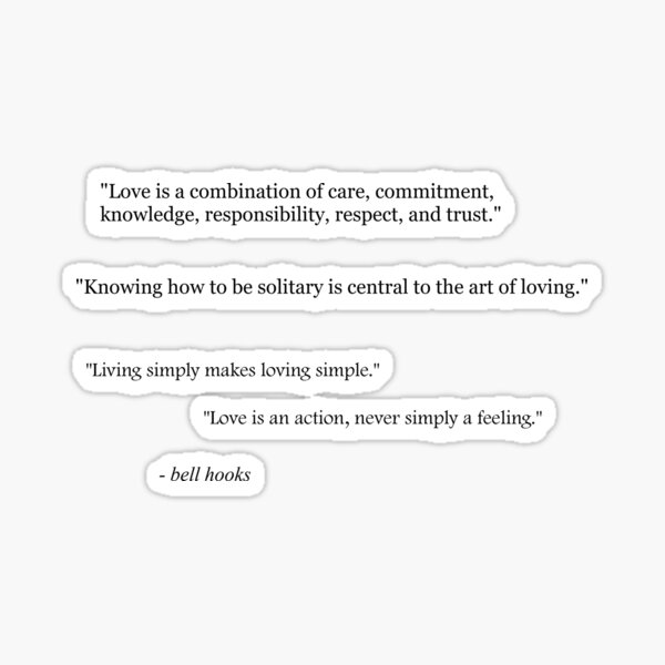 Item preview, bell hooks Sticker Set on Love (INCLUDES FOUR QUOTES) designed and sold by Haedder.