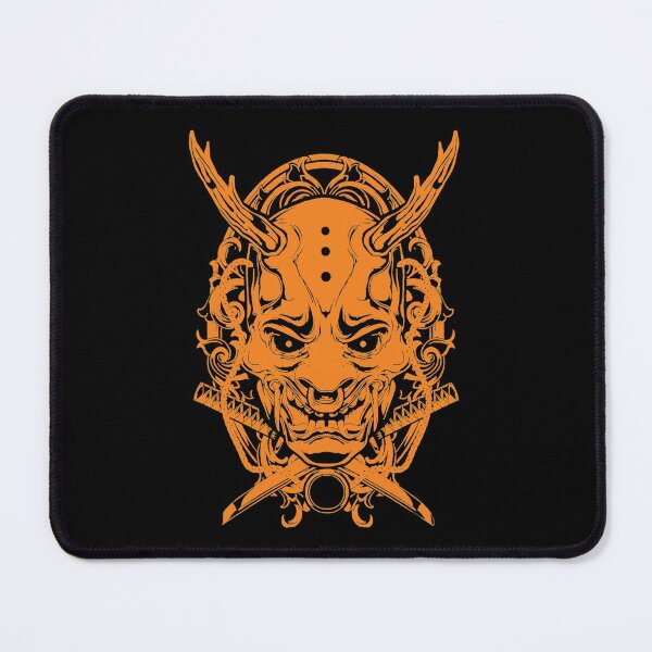 Item preview, Japanese oni mask samurai warrior (orange) designed and sold by Byfab.