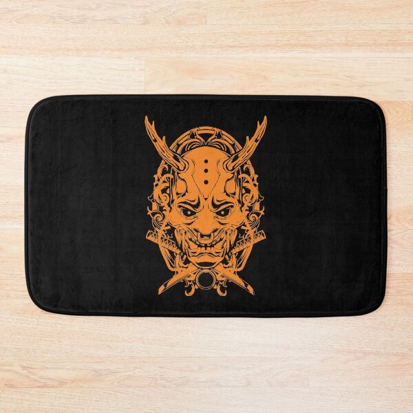 Item preview, Japanese oni mask samurai warrior (orange) designed and sold by Byfab.