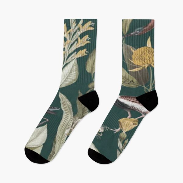 Item preview, Charming Green Yellow Combination of Unique Birds, Large Leaves designed and sold by WearWolfDesigns.