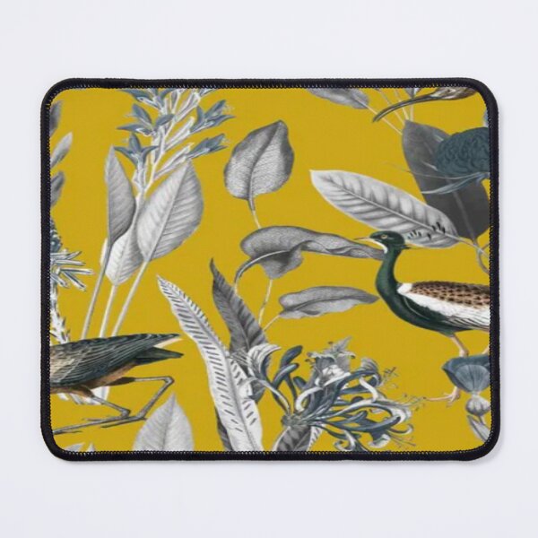 Item preview, Charming Yellow Combination of Unique Birds, Large Leaves designed and sold by WearWolfDesigns.