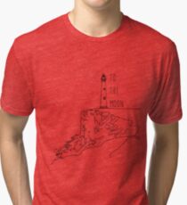 To The Moon Lighthouse Tri-blend T-Shirt