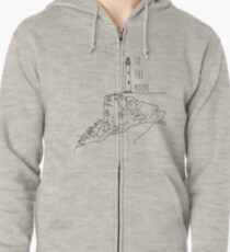 To The Moon Lighthouse Zipped Hoodie