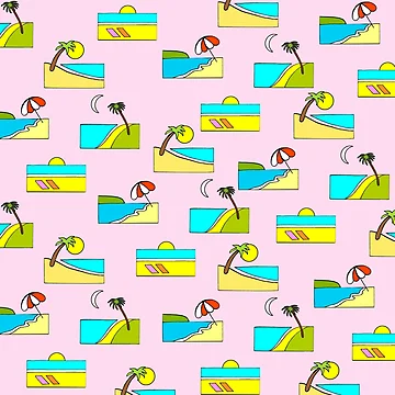 Artwork thumbnail, Pink Beach Pattern by gracedagger