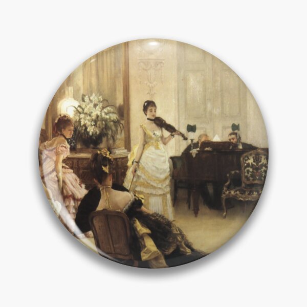 Item preview, James Tissot "Hush!" designed and sold by FineArtLover.