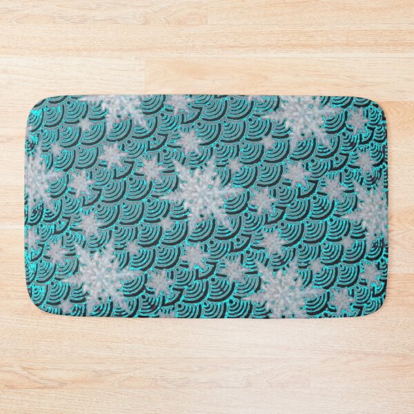 Item preview, BLUE WINTER SNOWFLAKES  PATTERN ART designed and sold by sharlesart.