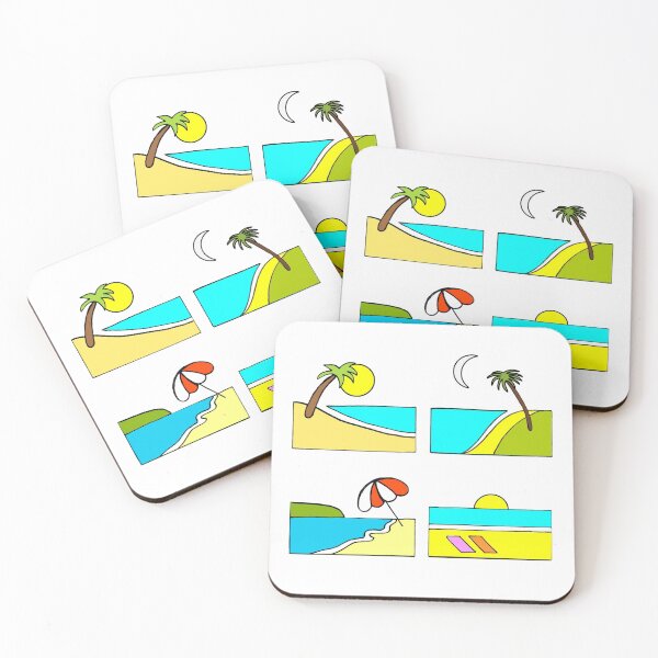 Item preview, 4 Scene Beach Pattern designed and sold by gracedagger.