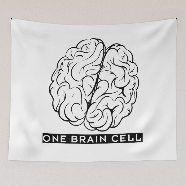 Item preview, One Brain Cell shirts, brain shirts, cell  designed and sold by MrAbde.