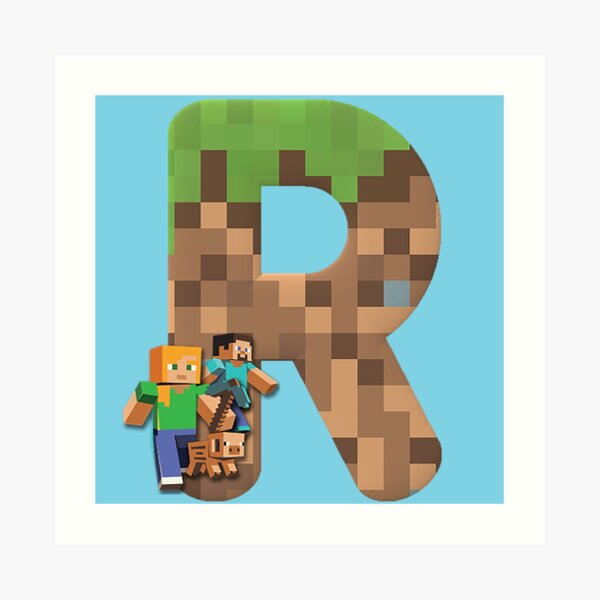 minecraft personal name letter j art print for sale by ddkart redbubble