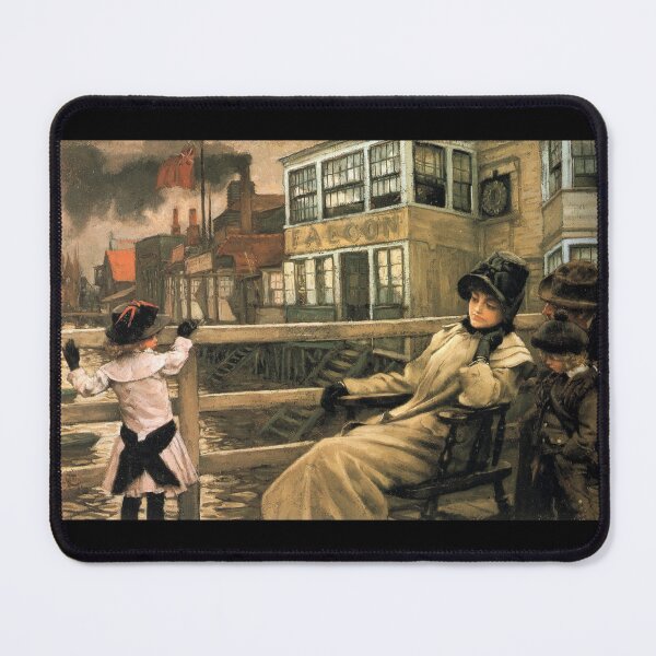 Item preview, James Tissot "Waiting for the Ferry" designed and sold by FineArtLover.