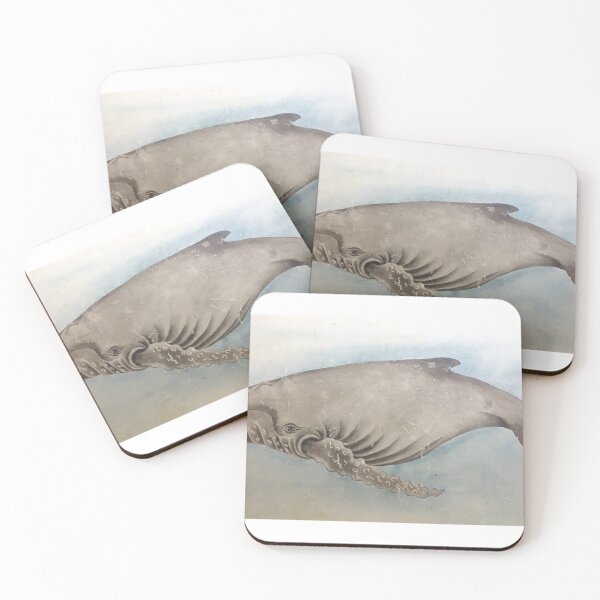 Item preview, Retro japanese swimming whale painting designed and sold by Byfab.