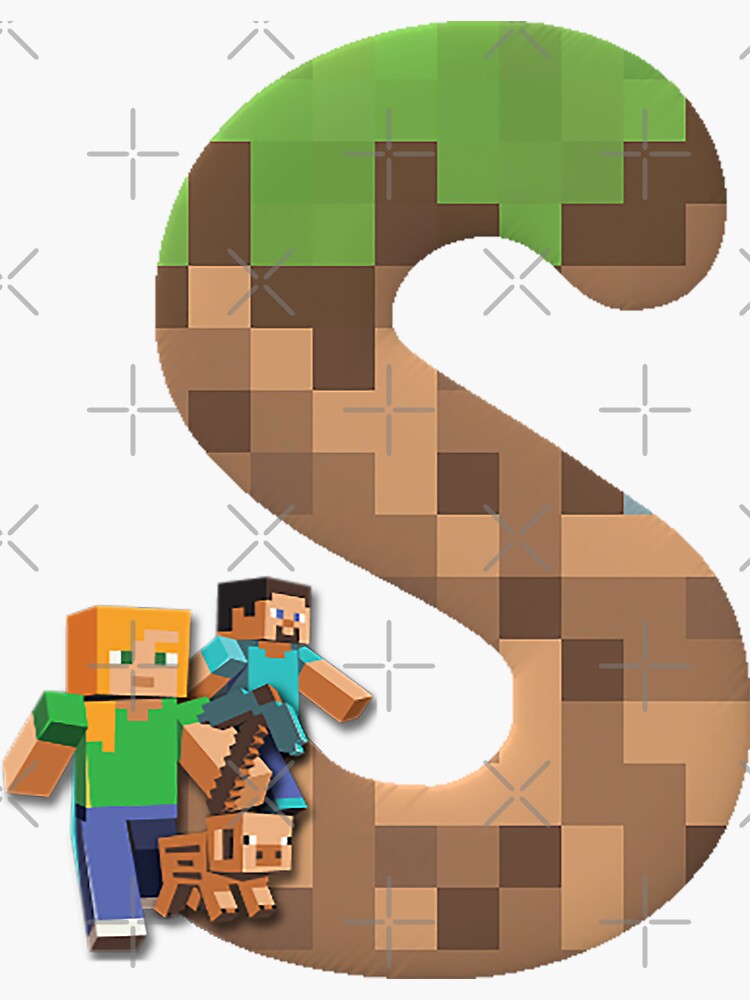 minecraft-personal-name-letter-s-sticker-by-ddkart-redbubble