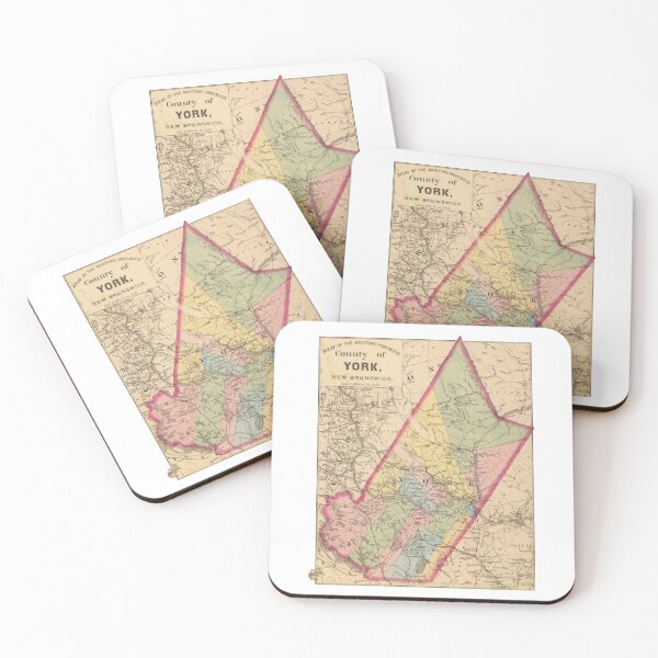 Item preview, Vintage map of York County, Fredericton, New Brunswick designed and sold by robbclarke.