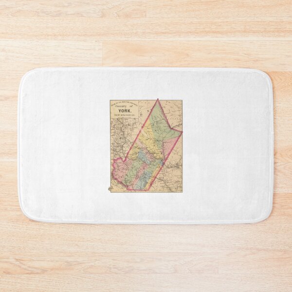 Item preview, Vintage map of York County, Fredericton, New Brunswick designed and sold by robbclarke.
