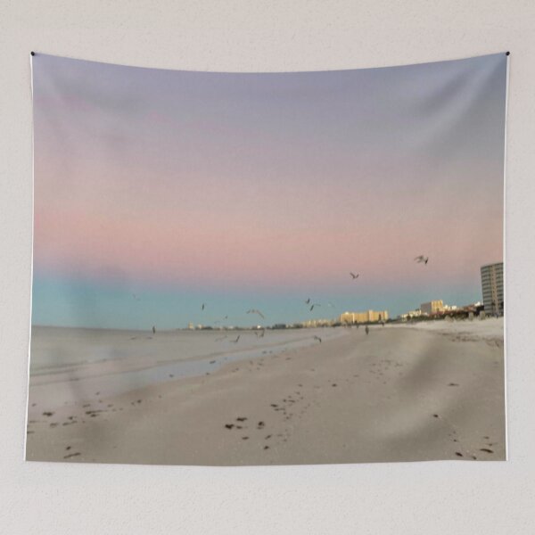 Item preview, Pink Ombré Sky and Seagulls - Good Morning Siesta Key designed and sold by jessicaleah15.