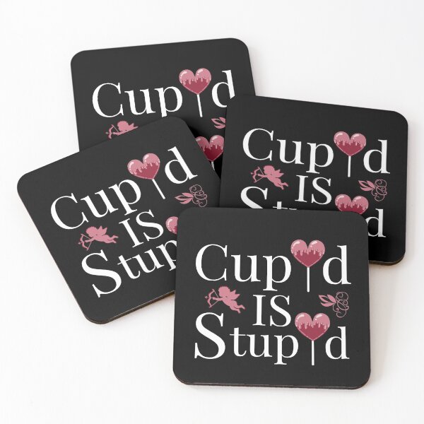 Item preview, Cupid is stupid, funny Valentine's Day saying with cupid and heart sucker design designed and sold by Auntieck.